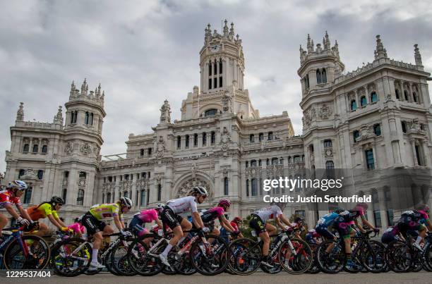 Peloton / Madrid Town Hall / Plaza Cibeles / Madrid City / Landscape / during the 6th Ceratizit Challenge by La Vuelta 2020, Stage 3 a 100,5km stage...