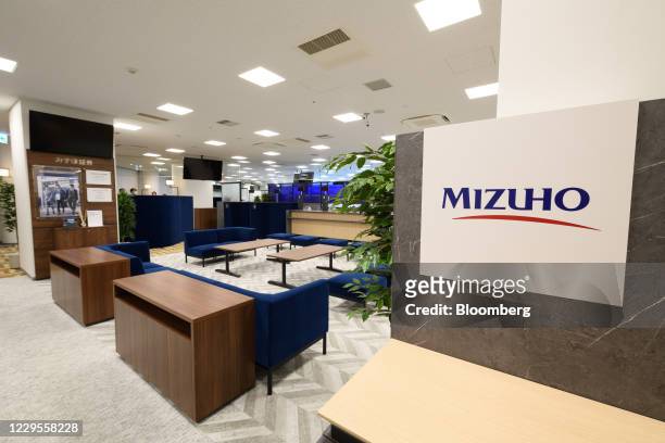 Branch of Mizuho Bank Ltd. During a media event in Kawasaki, Kanagawa Prefecture, Japan, on Monday, Nov. 9, 2020. Japanese banks expect business...