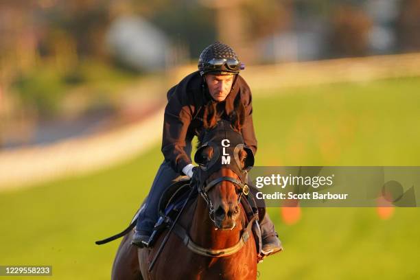 Etah James during trackwork at Ladbrokes Park Lakeside Racecourse on November 10, 2020 in Springvale, Australia.