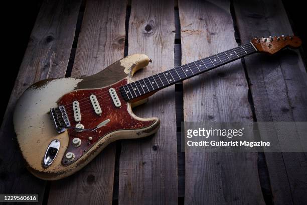 Fender Custom Shop Masterbuilt Dale Wilson 62 Stratocaster Ultra Relic electric guitar, taken on November 19, 2019.