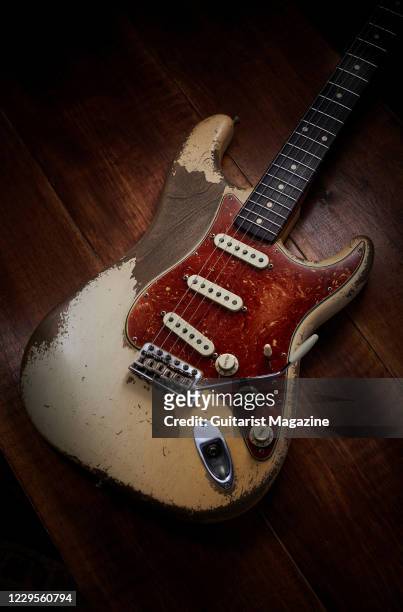 Fender Custom Shop Masterbuilt Dale Wilson 62 Stratocaster Ultra Relic electric guitar, taken on November 19, 2019.