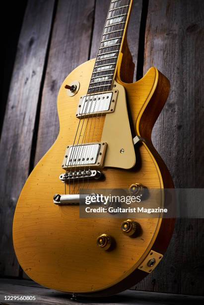 Gibson Custom Tom Murphy Aged Ô57 Les Paul Goldtop electric guitar, taken on December 3, 2019.