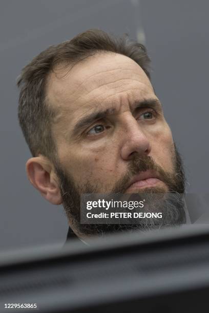 Prosecutor Jack Smith of the US waits for the start of the court session of Kadri Veseli's initial appearance at the Kosovo Specialist Chambers court...