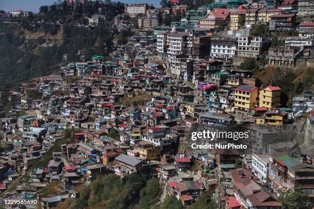 View of residential and Commercial buildings amid COVID-19 Pandemic in Shimla, Himacal Pradesh, India on 07 November 2020. Himachal Pradesh is a...