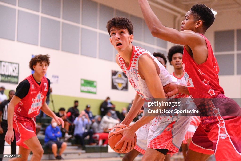 Chet Holmgren, from Minnehaha High School, goes up for a shot during