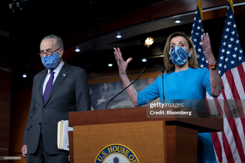 House Speaker Pelosi And Senator Schumer Hold News Conference