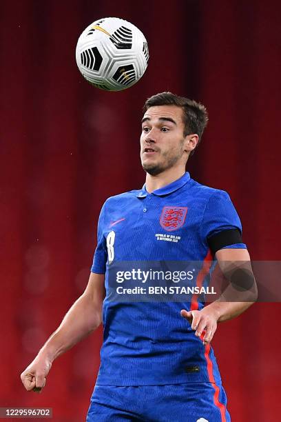 England's midfielder Harry Winks controls the ball during the international friendly football match between England and Republic of Ireland at...