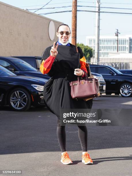 Johnny Weir is seen outside 'Dancing with the Stars' rehearsal studio on November 13, 2020 in Los Angeles, California.