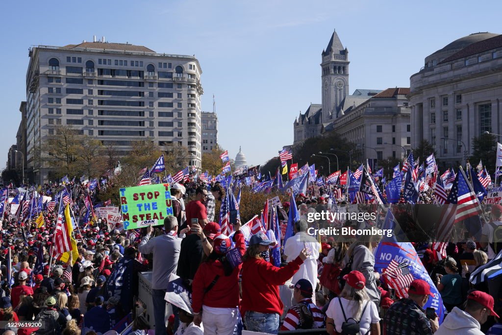 Demonstrators Participate In "Million MAGA March"