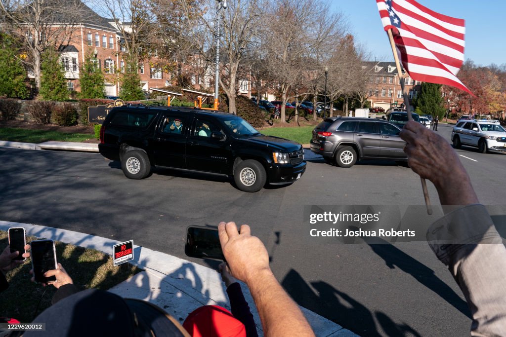 President Trump Goes Golfing In Virginia