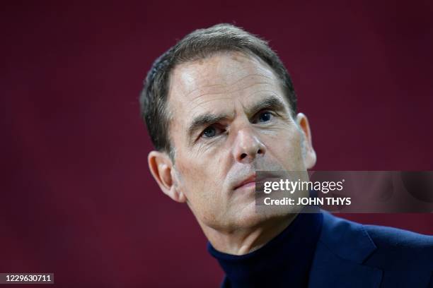 Netherlands' coach Frank de Boer looks on prior to the UEFA Nations League football match between The Netherlands and Bosnia and Herzegovina at the...