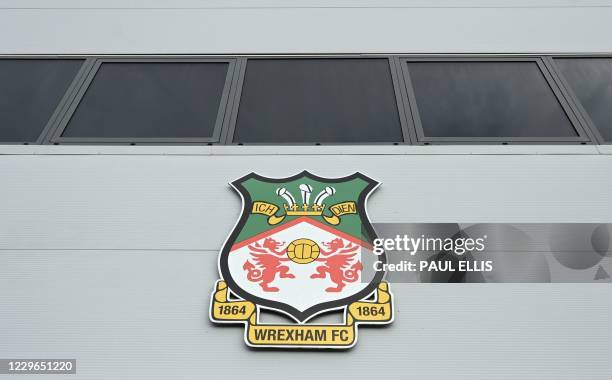 The Racecourse Ground stadium, the home football ground of Wrexham FC, is pictured in Wrexham, north Wales on November 17, 2020. - Hollywood stars...