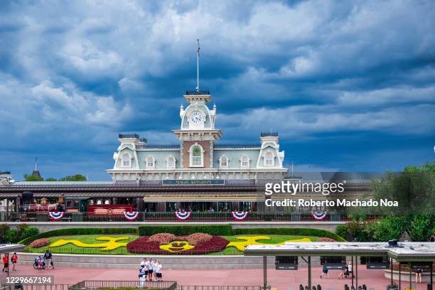 Train station at the entrance of Walt Disney World.