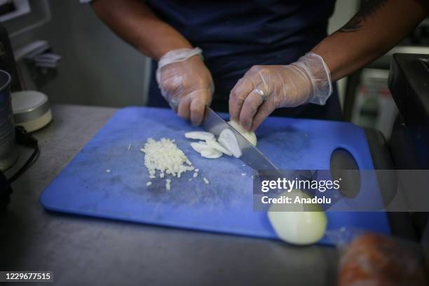 Inmates are seen working at the "Restaurante Interno" finding a new opportunities and resocialization in Bogota, Colombia on November 18, 2020. The...