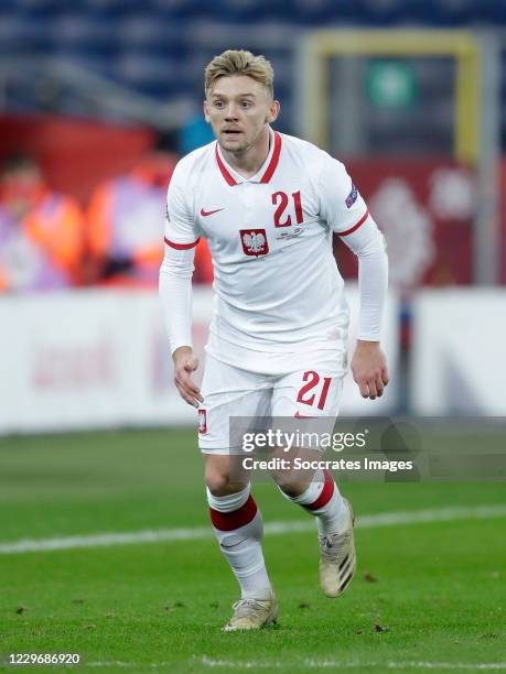 Kamil Jozwiak of Poland during the UEFA Nations league match between Poland v Holland on November 18, 2020