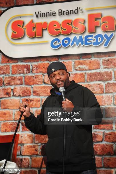 Aries Spears performs at The Stress Factory Comedy Club on November 19, 2020 in New Brunswick, New Jersey.