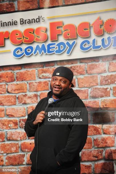 Aries Spears performs at The Stress Factory Comedy Club on November 19, 2020 in New Brunswick, New Jersey.