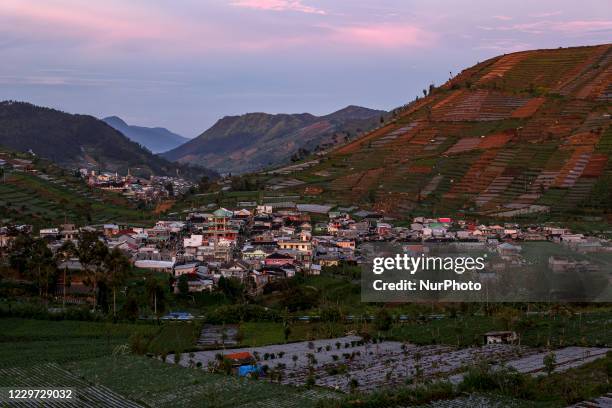 Scenery of Dieng Plateau region at Dieng mountain area in Banjarnegara, Central Java province, Indonesia, November 15, 2020.
