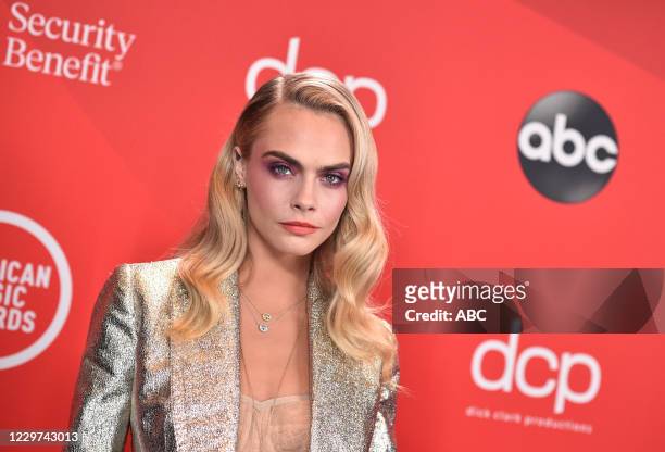 The 2020 American Music Awards", hosted by Taraji P. Henson aired from the Microsoft Theater in Los Angeles, SUNDAY, NOV. 22 , on ABC. CARA DELEVINGNE