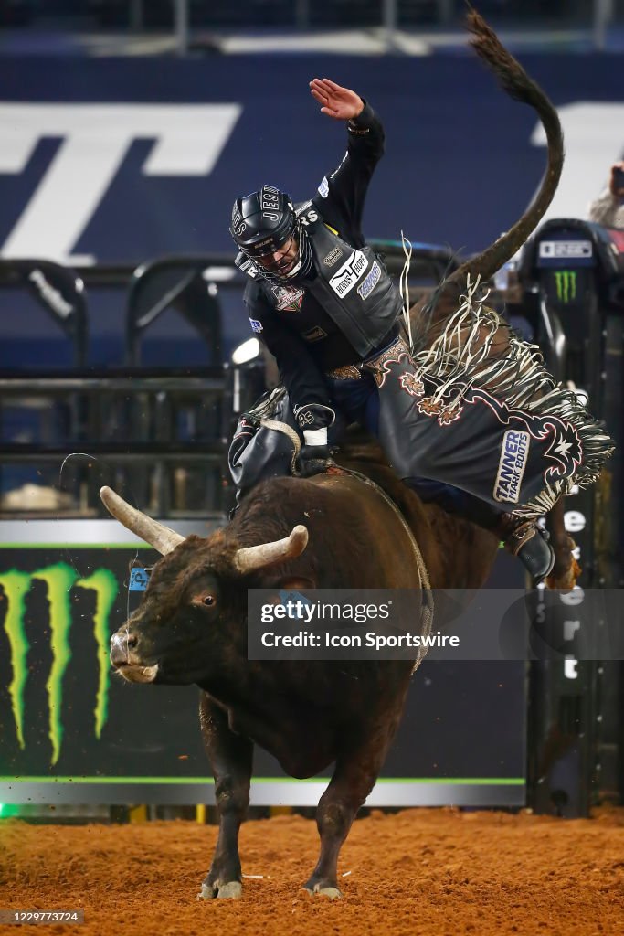 Pbr Rodeo Red Alex Cardozo rides bull @PBR On Tiktok during the PBR World Finals ...