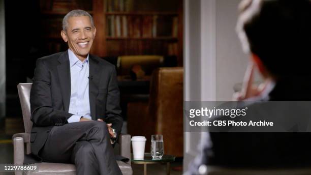 Late Show with Stephen Colbert and guest Barack Obama during Tuesdays November 24, 2020 show. Image is a screen grab.