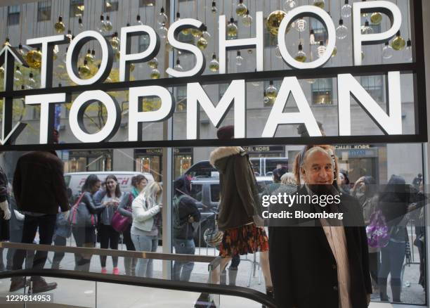 Philip Green, the billionaire owner of Arcadia Group Ltd., attends the grand opening of the company's Topman flagship store in New York, U.S., on...