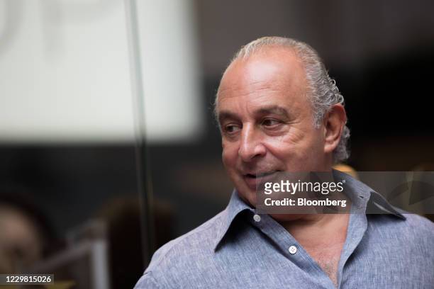 Philip Green, the billionaire owner of Arcadia Group Ltd., attends the opening of the companys first Topshop store in Hong Kong, China, on Thursday,...