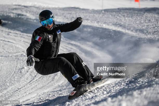 Cervinia, Italy: The Italian Paralympic team of snowboard during his training in a competitive season full of uncertainties due to the spread of...