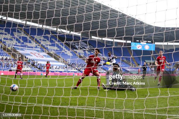 Lucas Joao of Reading scores their 3rd goal during the Sky Bet Championship match between Reading and Bristol City at Madejski Stadium on November...