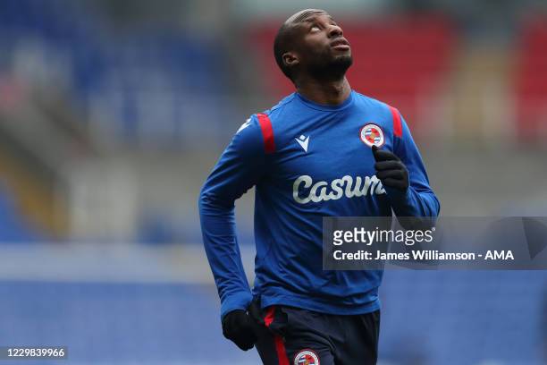 Sone Aluko of Reading during the Sky Bet Championship match between Reading and Bristol City at Madejski Stadium on November 28, 2020 in Reading,...