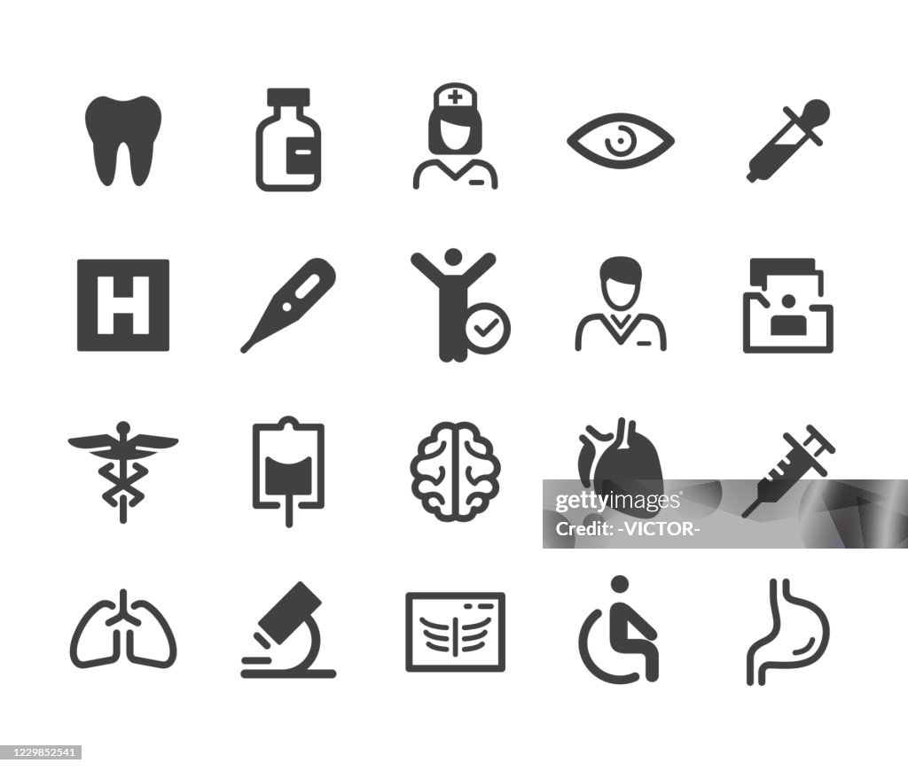 Medicin- och sjukvårdsikoner - Classic Series