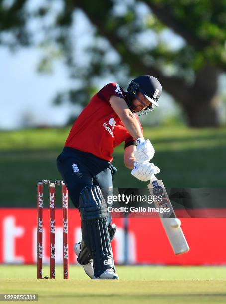 Dawid Malan of England in his innings of 50 runs during the 2nd KFC T20 International match between South Africa and England at Eurolux Boland Park...