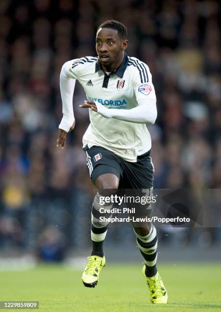 Moussa Dembele of Fulham in action during the Sky Bet Championship match between Fulham and Preston North End at Craven Cottage on November 28, 2015...