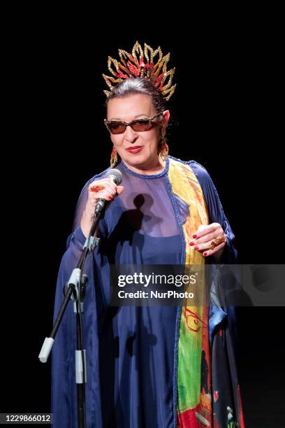 Singer Martirio during her performance A Bola de Nieve at the Madrid International Jazz Festival, Spain, on November 29 2020