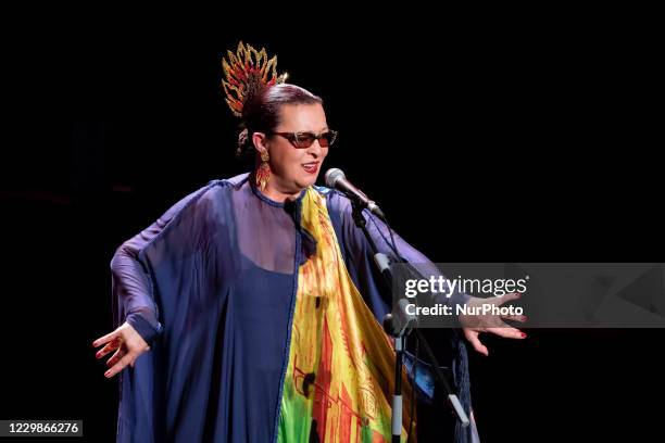 Singer Martirio during her performance A Bola de Nieve at the Madrid International Jazz Festival, Spain, on November 29 2020