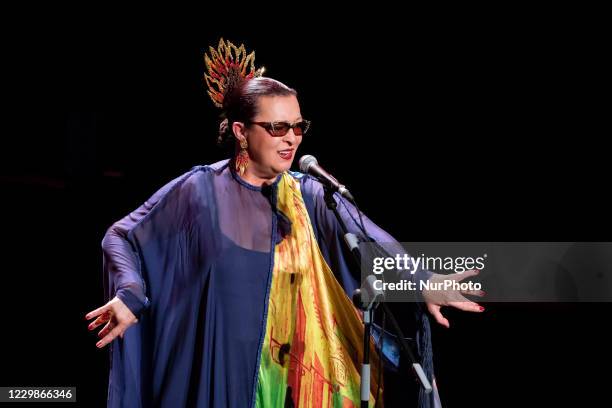 Singer Martirio during her performance A Bola de Nieve at the Madrid International Jazz Festival, Spain, on November 29 2020