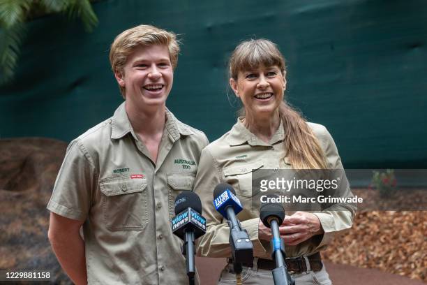 Robert Irwin and Terri Irwin celebrate Robert's 17th birthday at the Australia Zoo on December 1, 2020 in Brisbane, Australia.