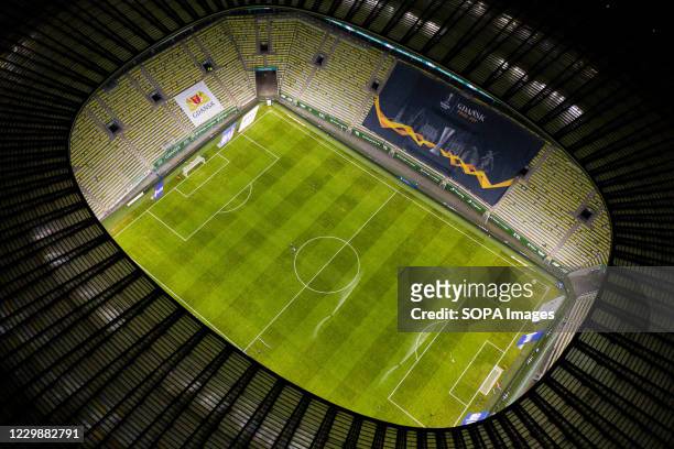 Energa Stadium seen before the match of PKO Ekstraklasa between Lechia Gdansk and Lech Poznan in Gdansk. Gdansk will be a host of UEFA Europa League...