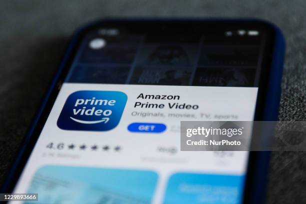 Amazon Prime Video logo is seen displayed on a phone screen in this illustration photo taken in Poland on December 1, 2020.