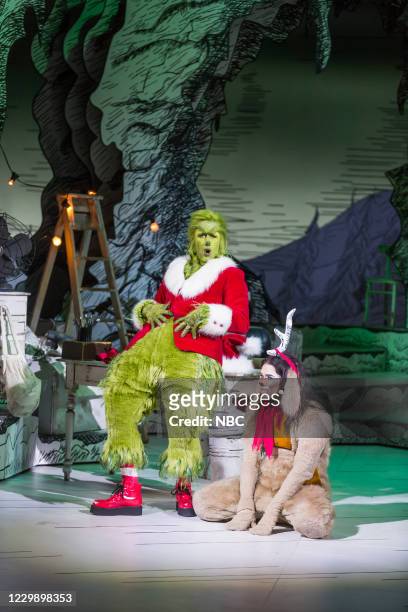 Pictured: Matthew Morrison as Grinch, Booboo Stewart as Young Max --