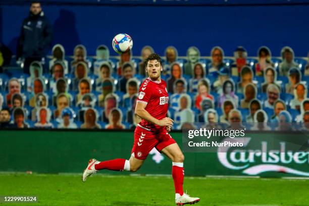 Citys Chris Martin on the ball during the Sky Bet Championship match between Queens Park Rangers and Bristol City at Loftus Road Stadium, London on...