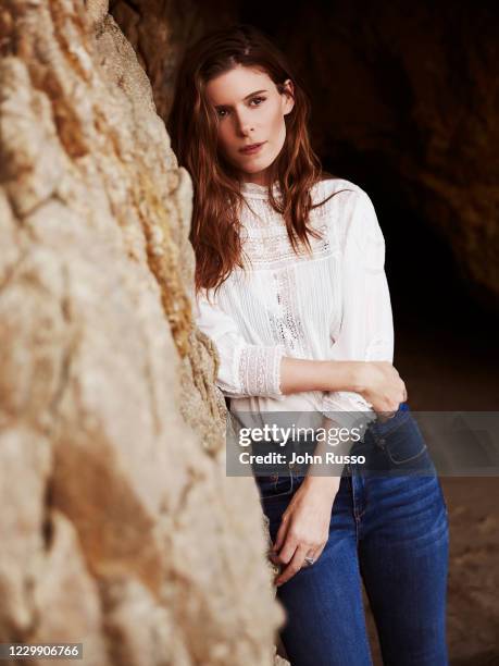 Actor Kate Mara is photographed for Men's Journal on September 14, 2020 on Malibu's El Matador beach, California.