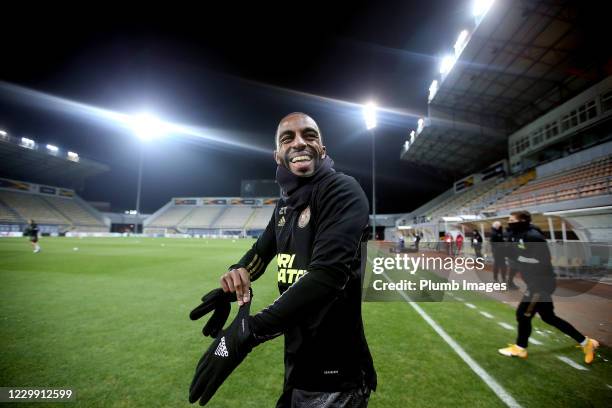 Ricardo Pereira of Leicester City during a training session ahead of the UEFA Europa League Group G stage match between Leicester City and Zorya...