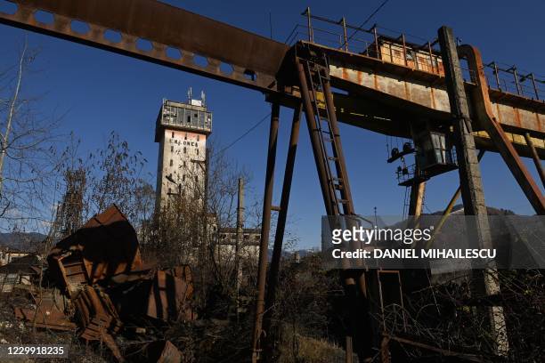 Eterior view of Lonea coal mine in Petrila, Romania, one of the coal mining cities located in the mountain area of Valea Jiului November 24, 2020. -...