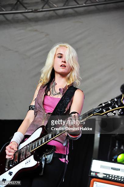 Miranda Miller of Cherri Bomb performs on stage at Lowlands Festival on August 21, 2011 in Biddinghuizen, Netherlands.