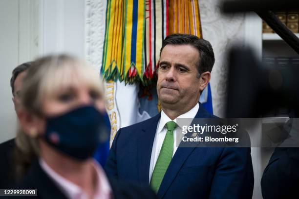 John Ratcliffe, director of National Intelligence, attends a Presidential Medal of Freedom ceremony to at the White House in Washington, D.C., U.S.,...