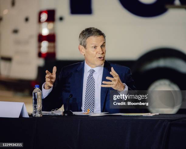 Bill Lee, Tennessee's governor, speaks during a roundtable discussion on vaccine distribution on Thursday, Dec. 3, 2020. Anthony Fauci, the U.S....