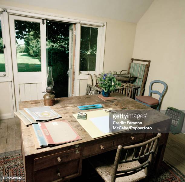 The writing room at the home of English author Virginia Woolf in Rodmell, Sussex, circa June 2008. For this series of images, award-winning...