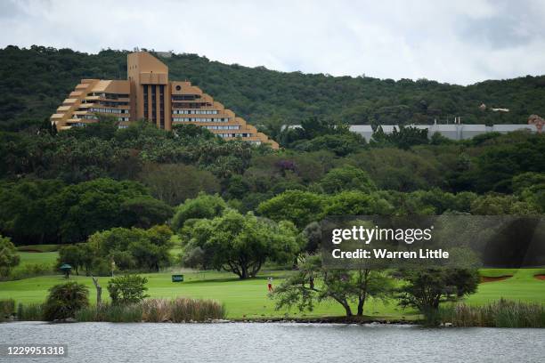 General View of the 8th hole during the third round of the South African Open at Gary Player CC on December 5, 2020 in Sun City, South Africa.