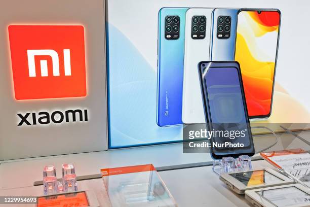 Xiaomi logo is pictured at a store in Krakow, Poland on December 5th, 2020.